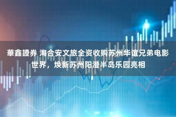 華鑫證券 海合安文旅全资收购苏州华谊兄弟电影世界，焕新苏州阳澄半岛乐园亮相